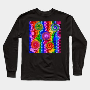 Rainbow Abstract Art by Orchid 4 Long Sleeve T-Shirt